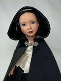 Black Velvet Doll Cloak Carpatina
