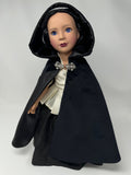 Black Velvet Doll Cloak Carpatina