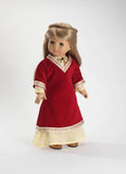 Red Velvet Princess Doll Dress Carpatina