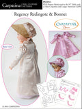 Regency Redingote and Bonnet - Multi-Sized Pattern PDF or Print