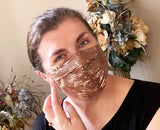 Sequin and Cotton Face Masks
