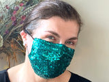 Sequin and Cotton Face Masks