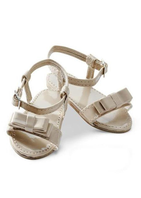 Ivory Sandals for 18 inch Slim Dolls