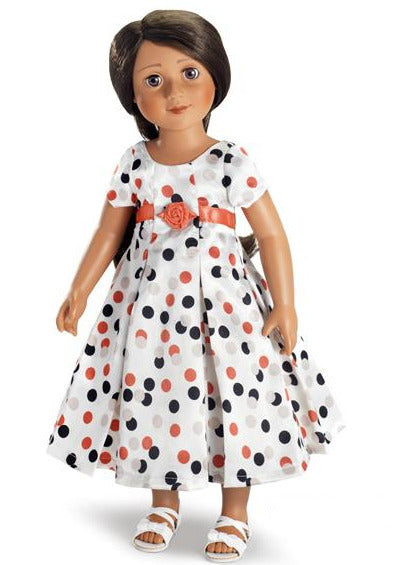 Vintage Polka Dress for Slim Dolls