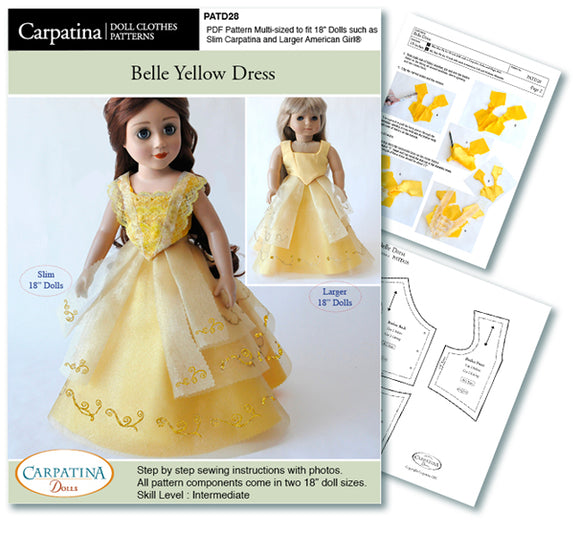 Belle Dress - Multi-Sized Pattern PDF or Print