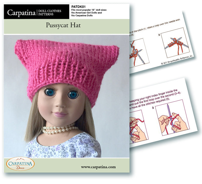 Pussycat Hat PDF Knitting Pattern