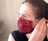 Sequin and Cotton Face Masks