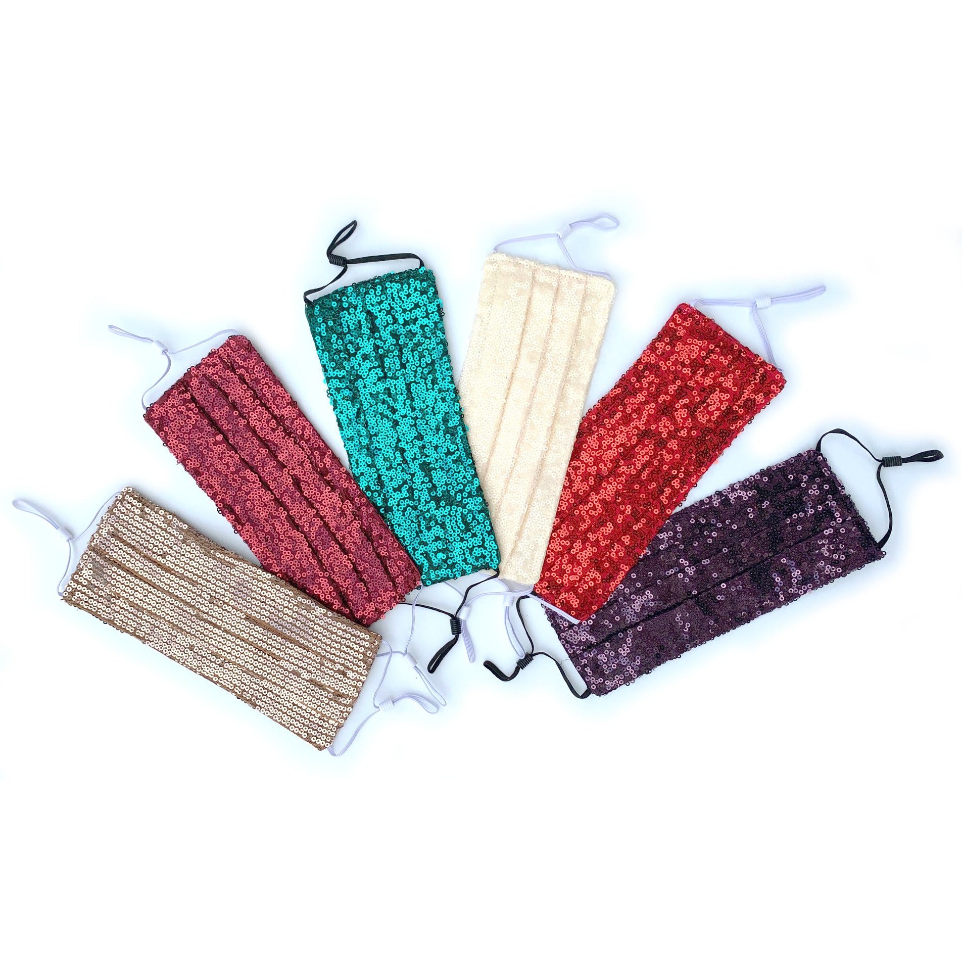 Sequin and Cotton Face Masks